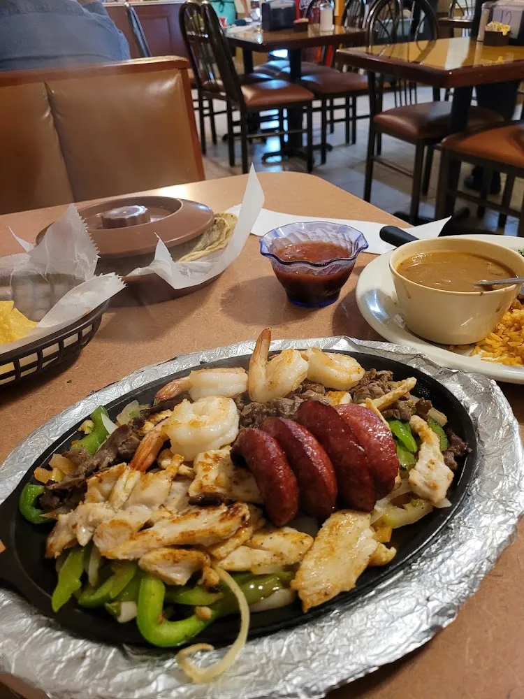 Chicken Steak Shrimp Fajitas Jalisco